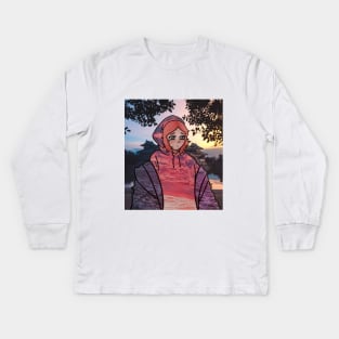 Anime girl Kids Long Sleeve T-Shirt